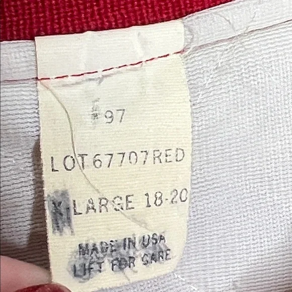 Vintage 80s Red Satin Bomber Jacket Bremen Pom Pons Cheerleader USA Made - Picture 12 of 15